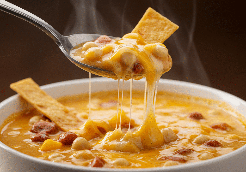 Copycat Chick-fil-A tortilla soup in a white bowl