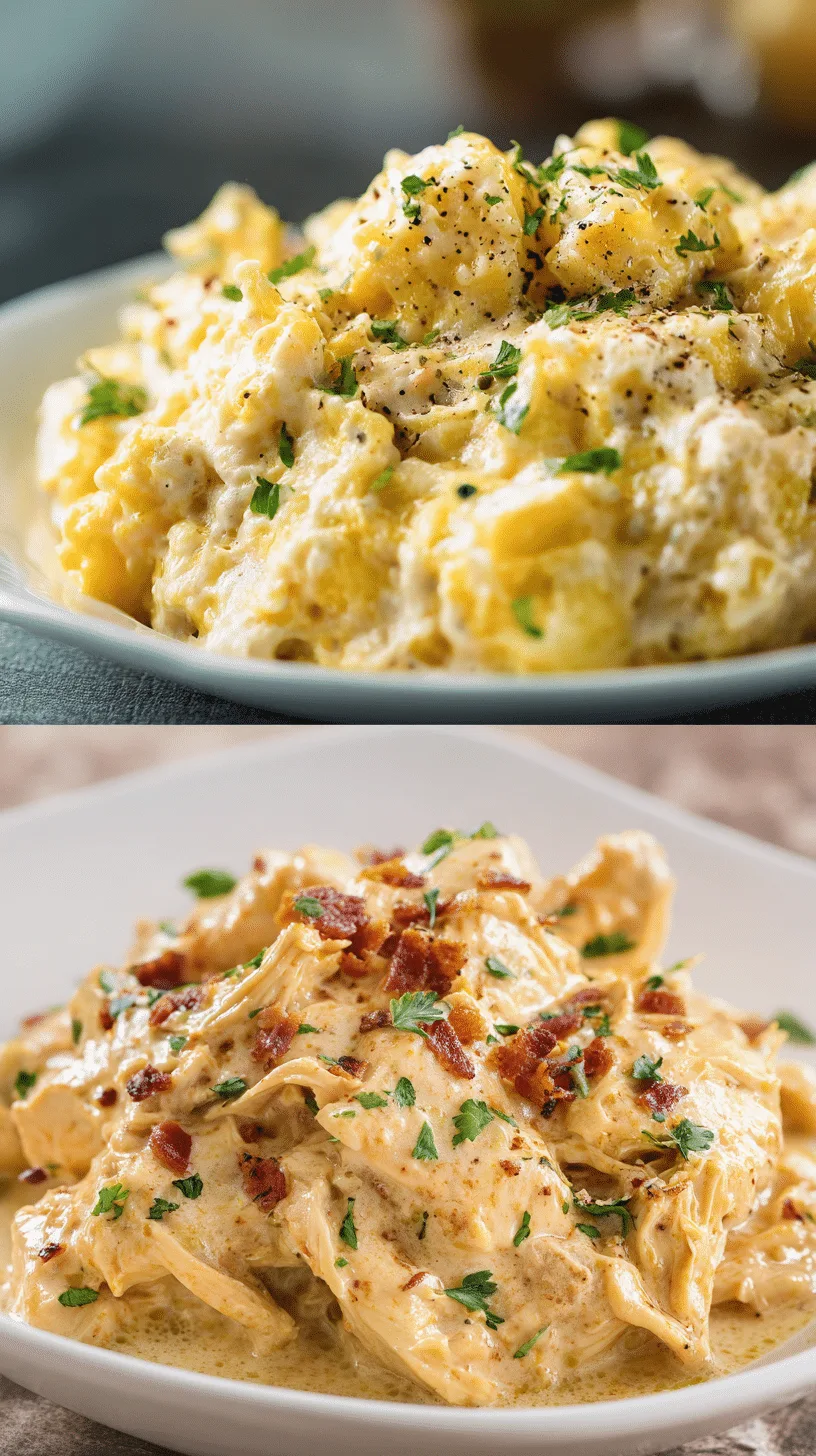 Delicious Creamy Crockpot Chicken served in a rustic bowl – easy slow cooker dinner