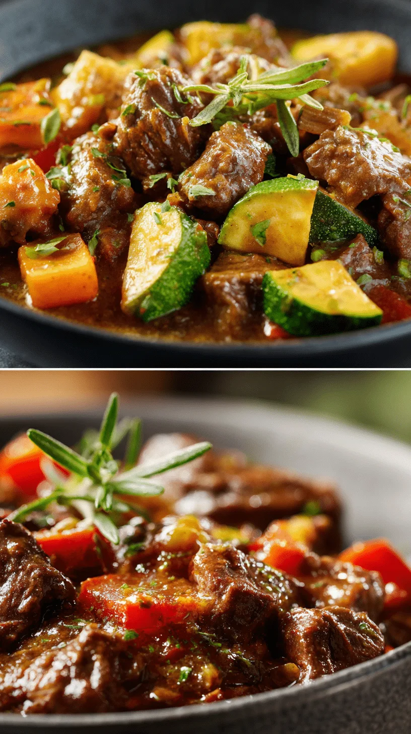 Delicious Keto Crockpot Beef Stew served in a rustic bowl – easy slow cooker dinner