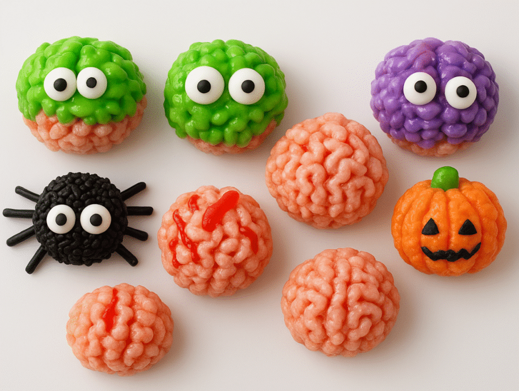 Easy Halloween Marshmallow Rice Krispies Bubbles recipe