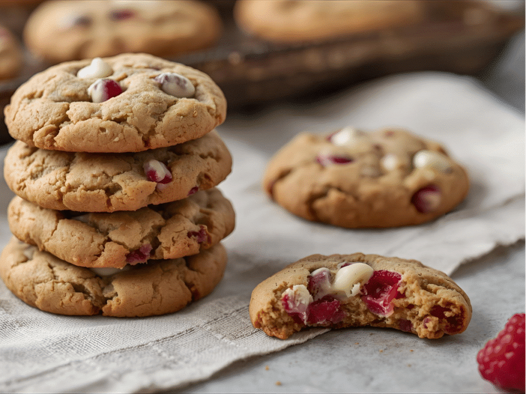 Raspberry jam cookies with glossy centers and crinkle tops