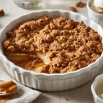 Best apple crisp recipe featuring oatmeal crumble, cinnamon, and baked apple layers.