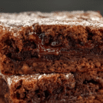 Decadent gingerbread brownies, aromatic with cinnamon and molasses