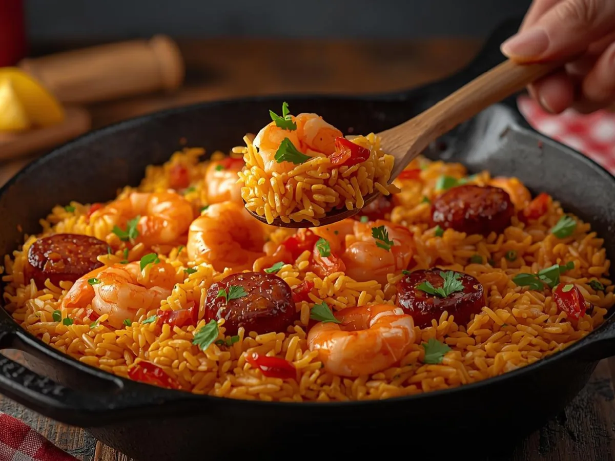 Shrimp Dirty Rice Skillet