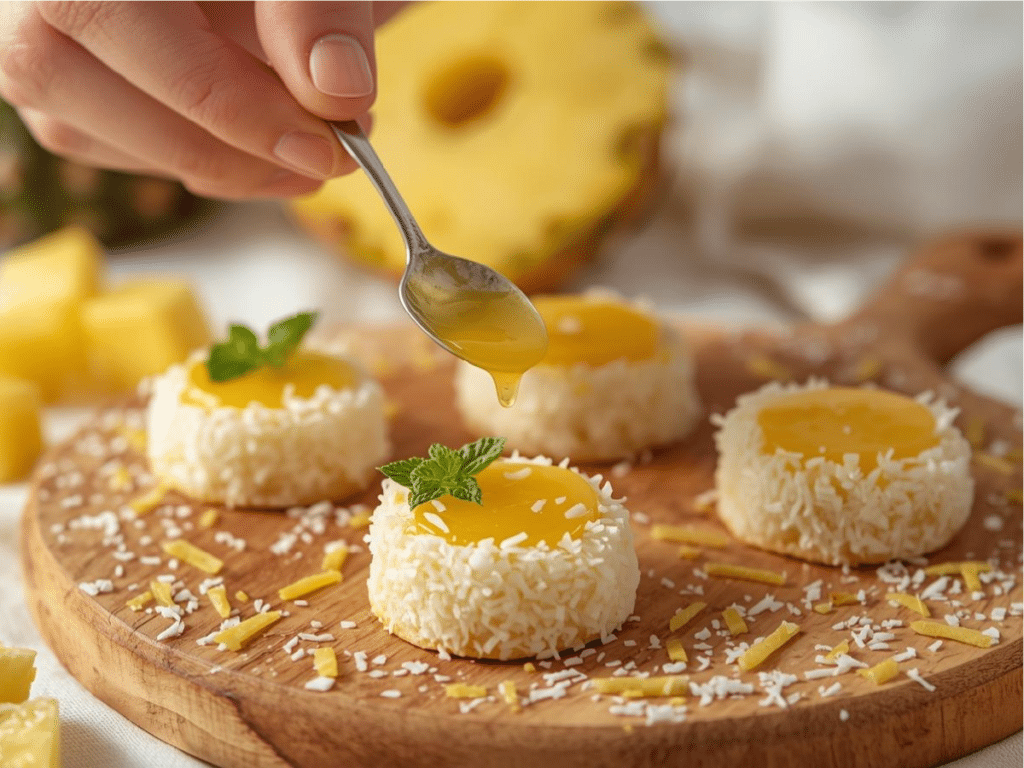 Hawaiian Pineapple Coconut Thumbprint Cookies:Buttery Hawaiian thumbprint cookies with pineapple jam.