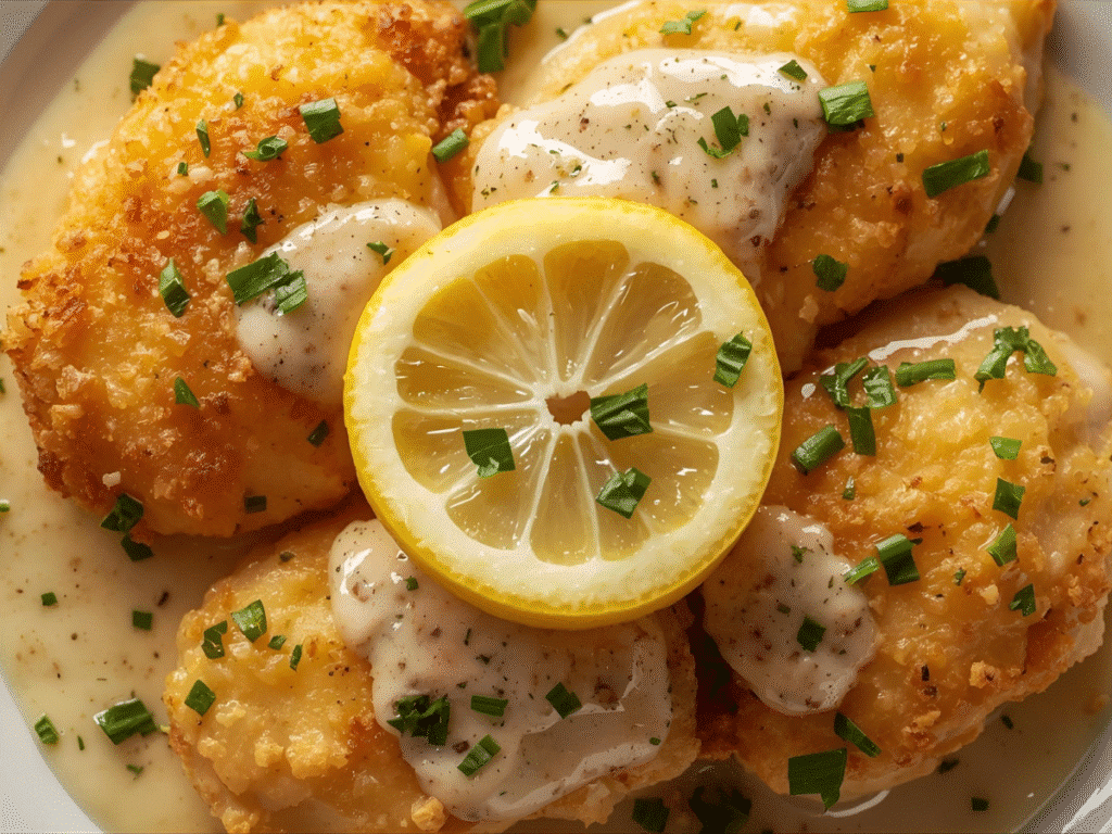 Platter of Chicken Romano with pasta side
