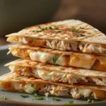 Cheesy protein packed quesadilla with ranch