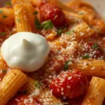 V3: Alt: Tomato pasta with basil