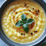 Alt Text: Middle Eastern soup recipes featuring a bowl of Lebanese lemon lentil soup.