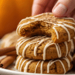 Tray of baked Pumpkin Streusel Cookies.