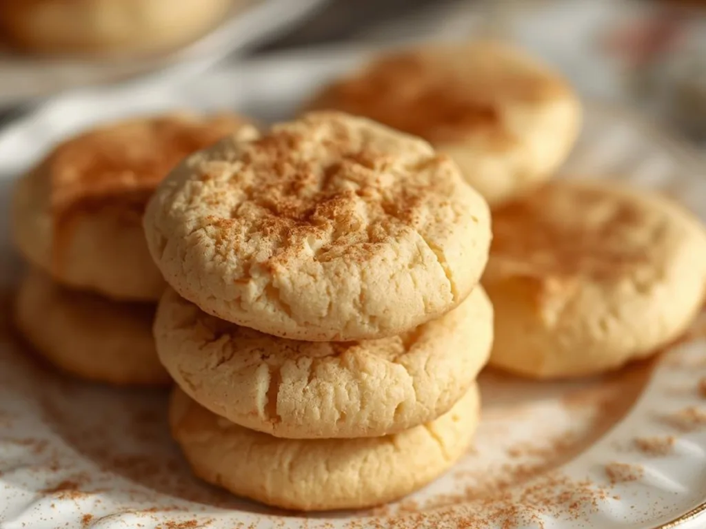 Soft Eggnog Sugar Cookies on a plate