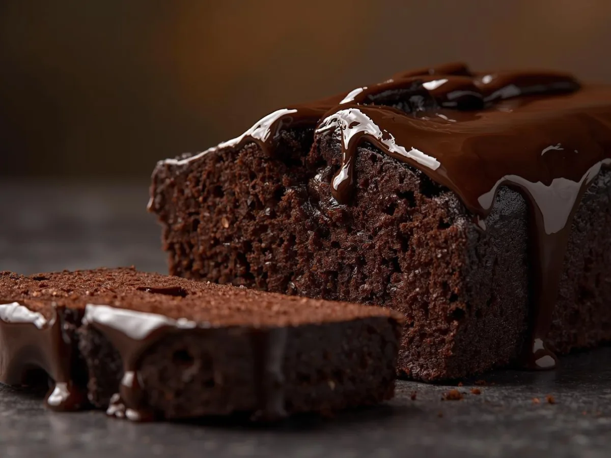 Chocolate Espresso Banana Bread slice.