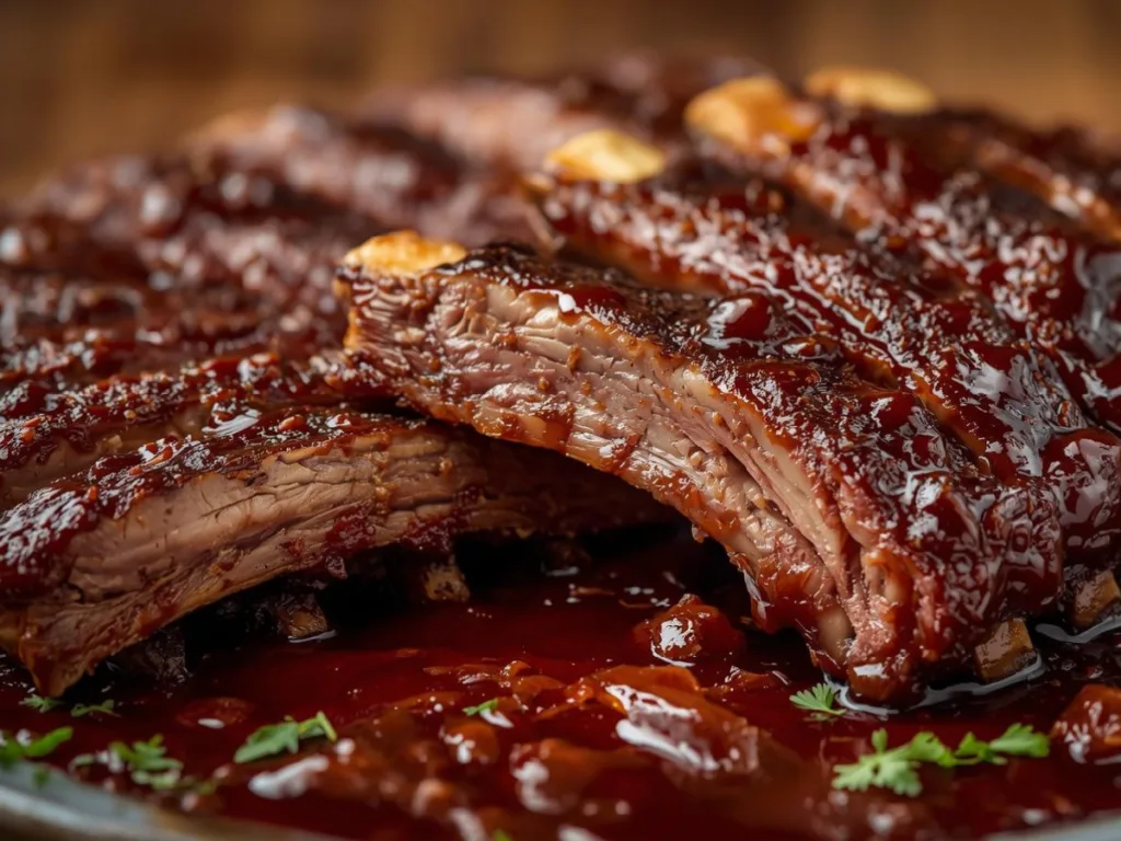 Glazed ribs from a Best Ribs Recipe Crockpot