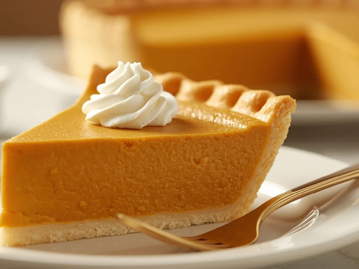 Silky pumpkin pie recipe with condensed milk slice