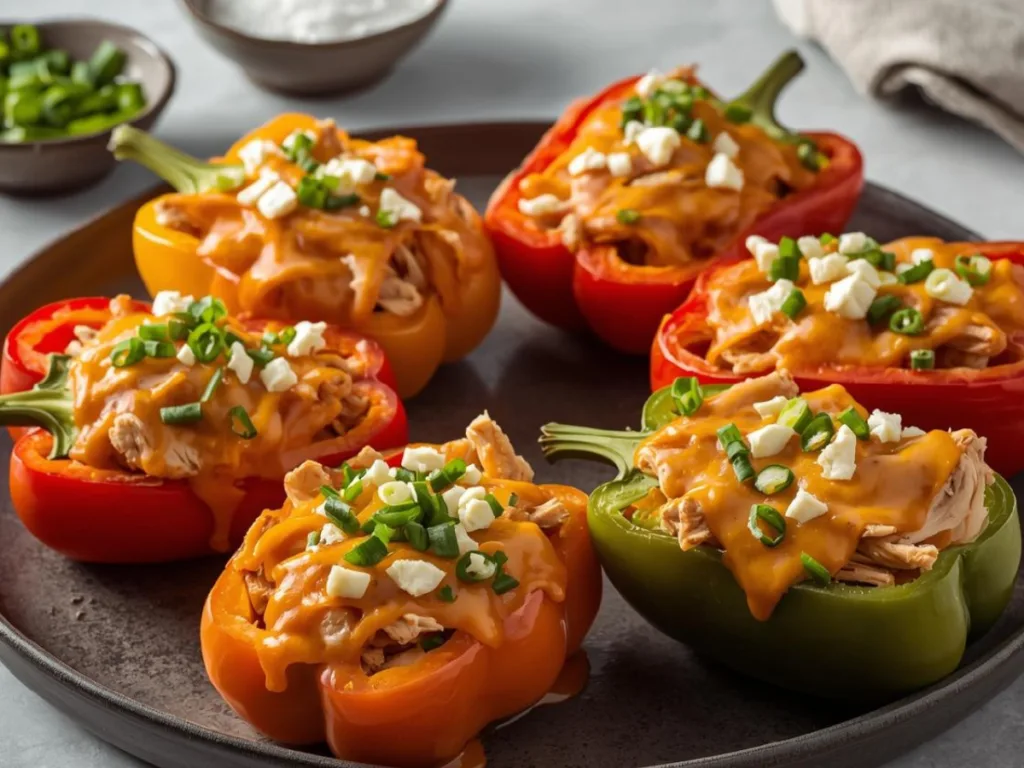 Buffalo Chicken Stuffed Peppers