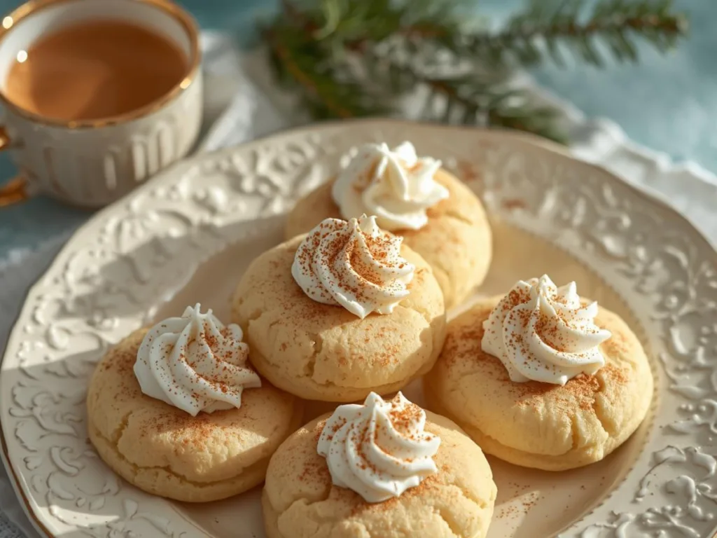 Eggnog Sugar Cookie Recipe with nutmeg