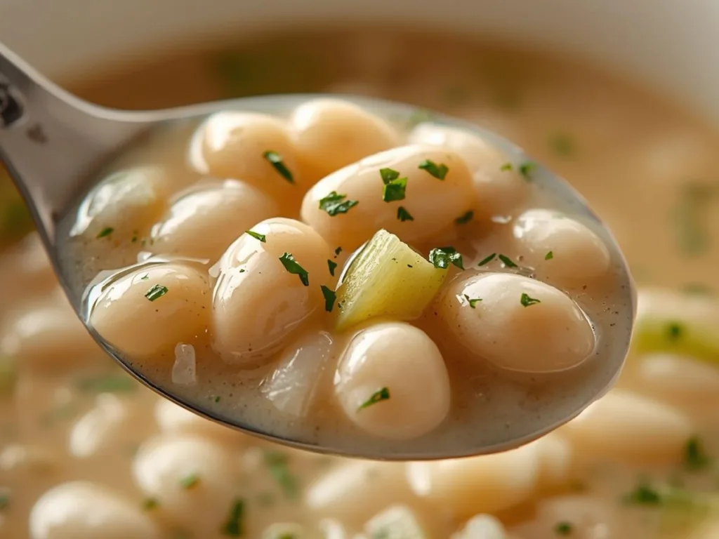 Creamy Butter Beans with Leeks with lemon zest.