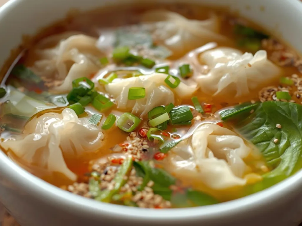 Healthy Deconstructed Wonton Soup