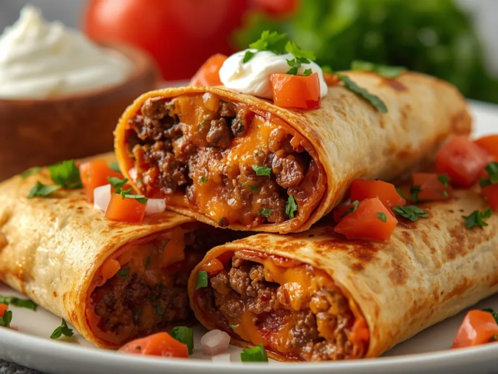 Easy beef chimichangas for dinner