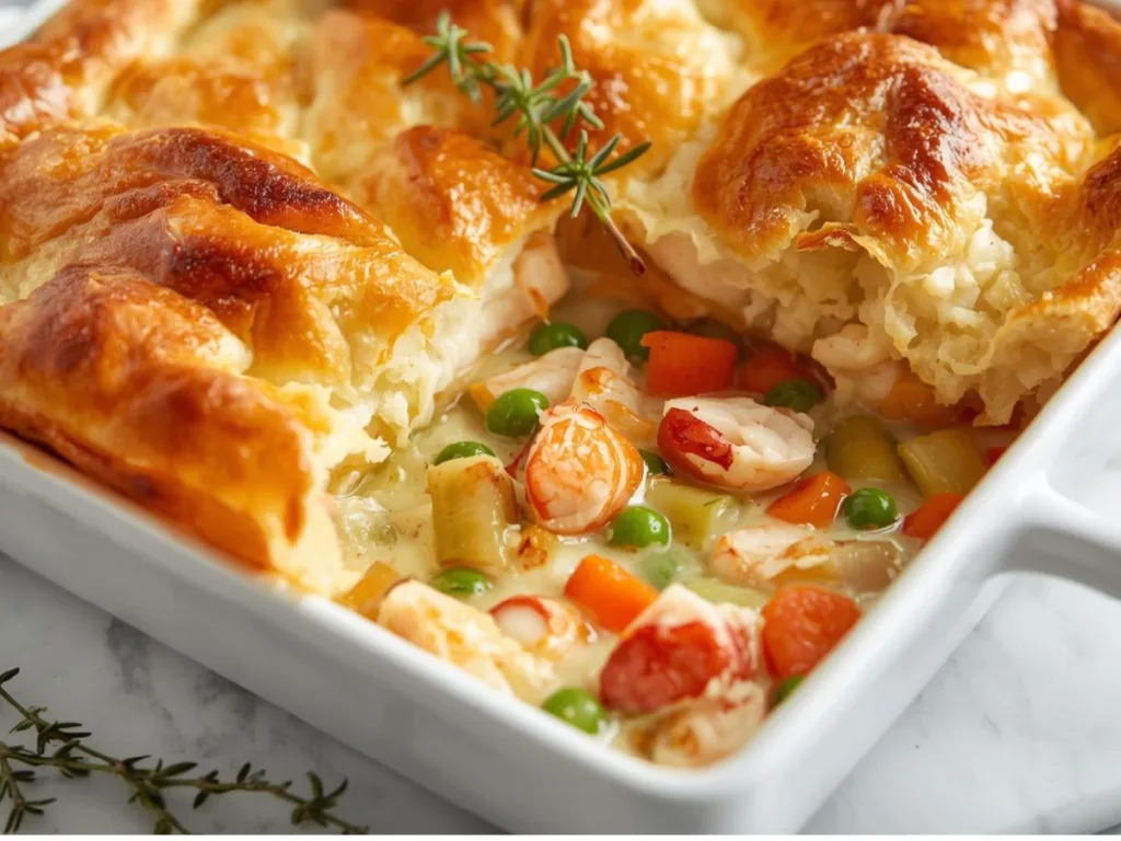 Individual lobster pot pies.