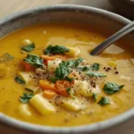 Golden Soup Recipe with turmeric and ginger.