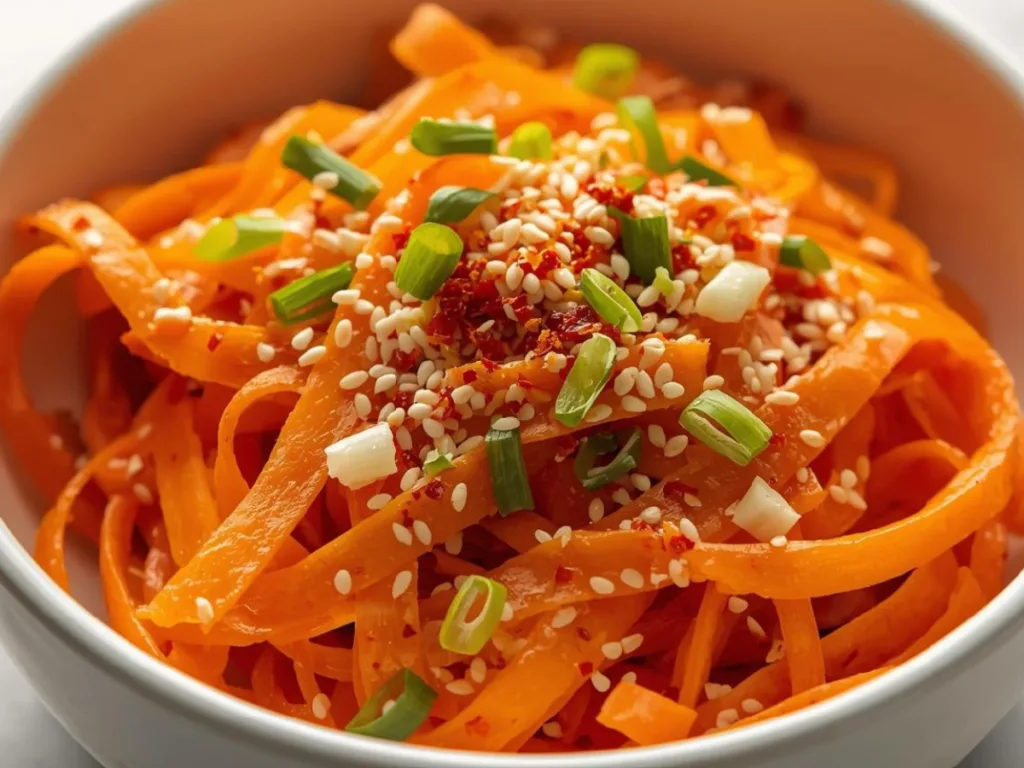 Ginger Soy Asian Carrot Salad bowl.