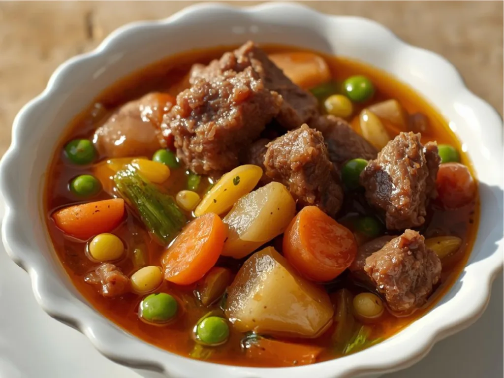old-fashioned vegetable beef soup recipe: Easy Homemade Vegetable Beef Soup