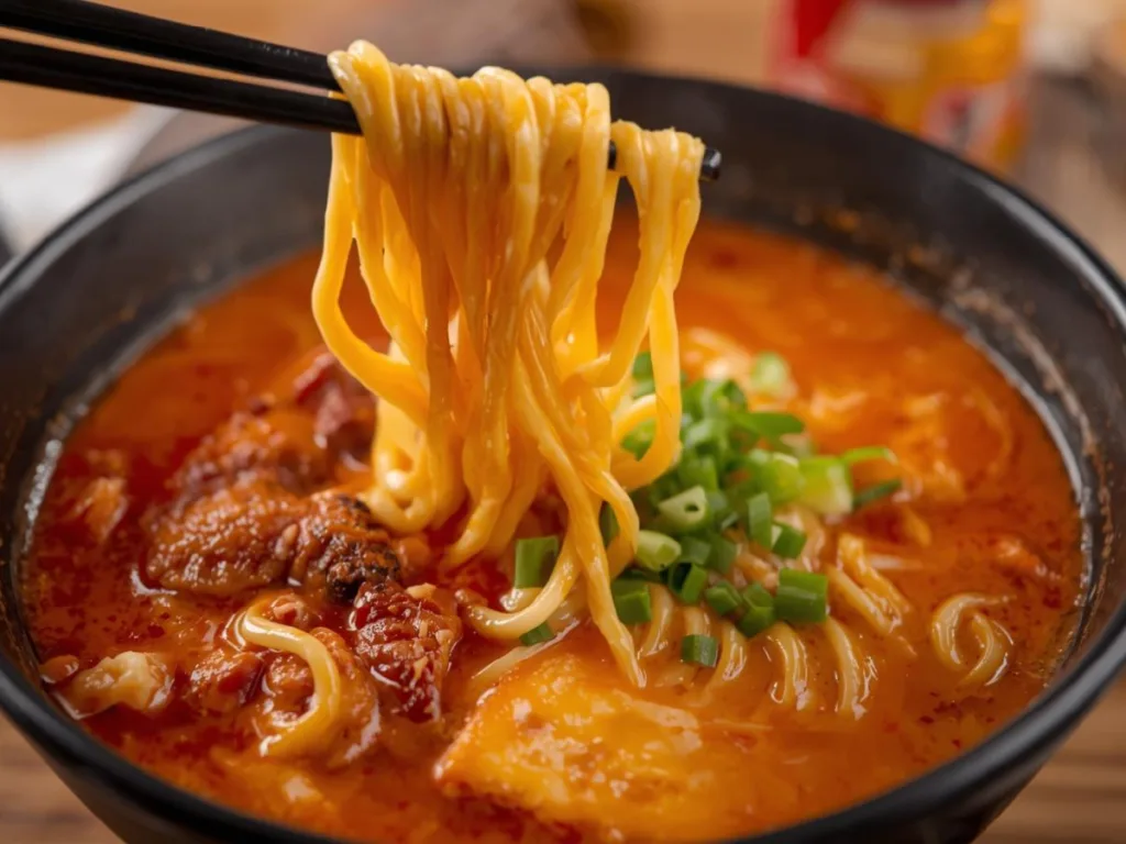 Korean Army Stew Recipe with tofu and kimchi.