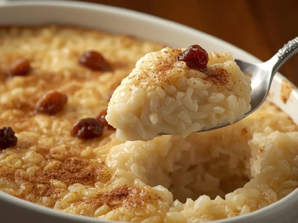 Creamy rice pudding