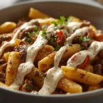 Steak and Cheese Pasta Dish