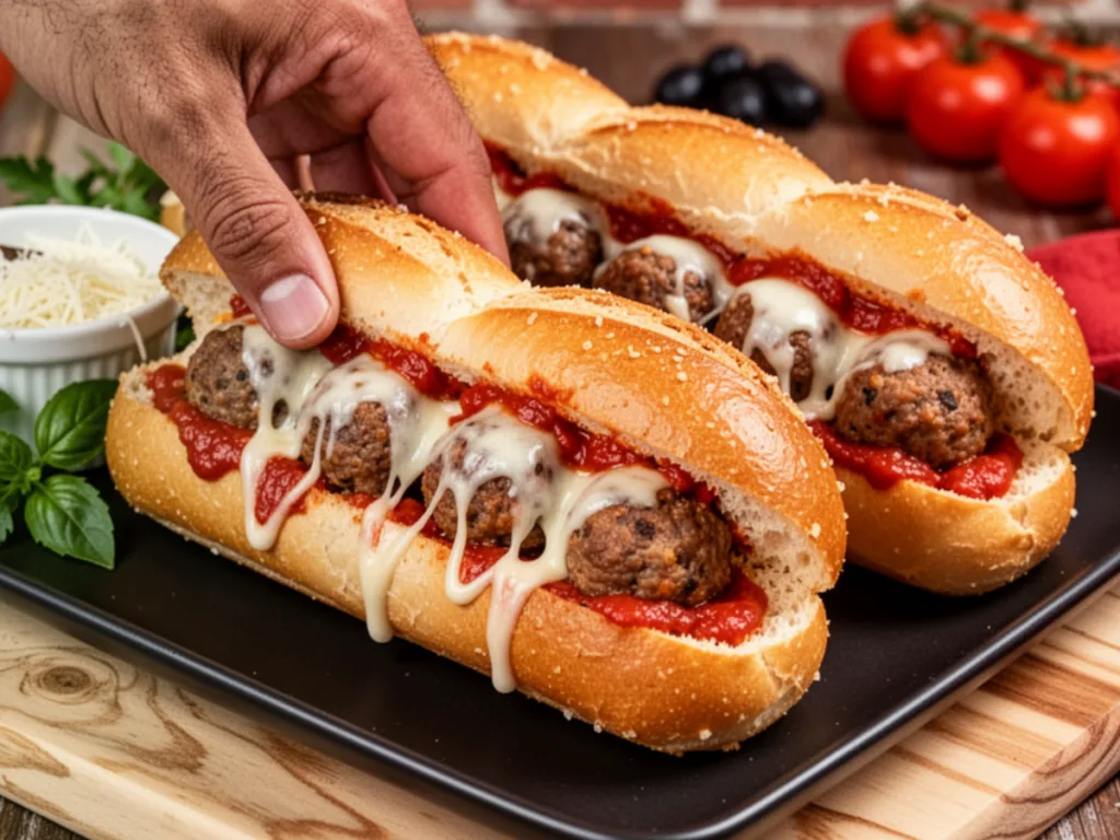 Italian Meatball Subs in a row.