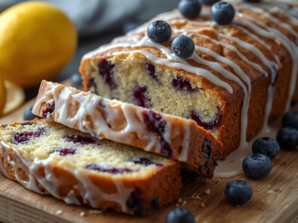 Zesty Lemon Blueberry Loaf Cake