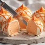 A platter of no-bake orange creamsicle truffles, perfect for quick summer desserts and sweet treat cravings.