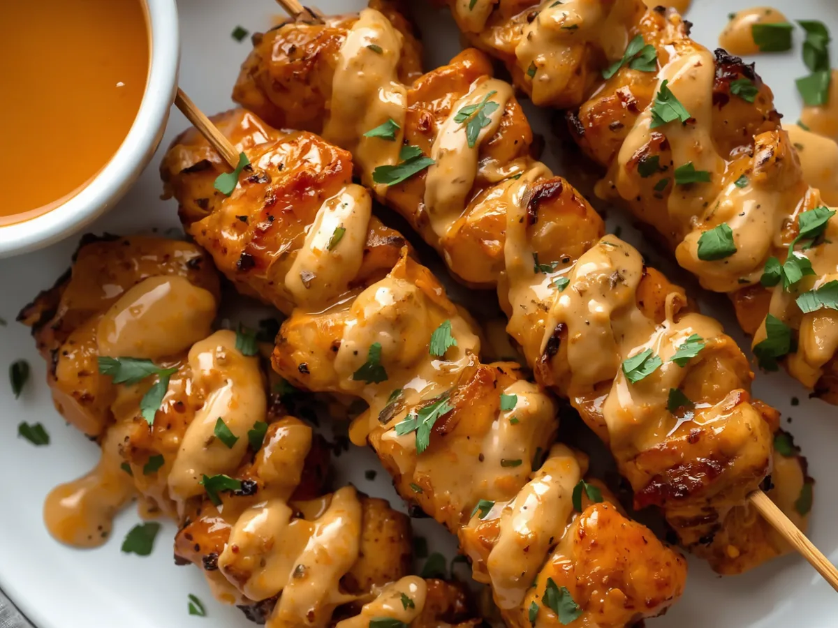Crispy Bang-Bang Chicken pieces with spicy sauce