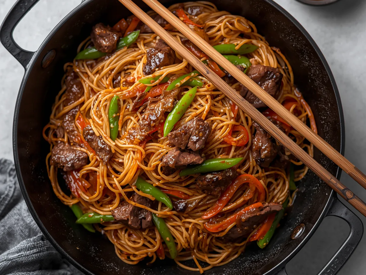 Savory Beef Chow Mein Recipe Easy with steak chow mein.