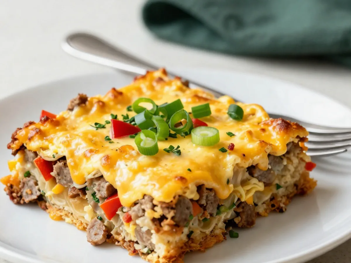 Homemade Make Ahead Crescent Roll Breakfast Casserole