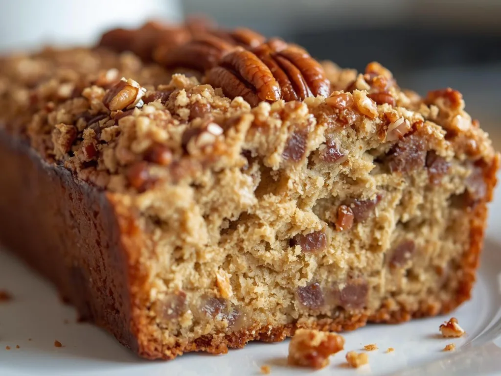 Freshly baked Sweet Alabama Pecan Bread loaf