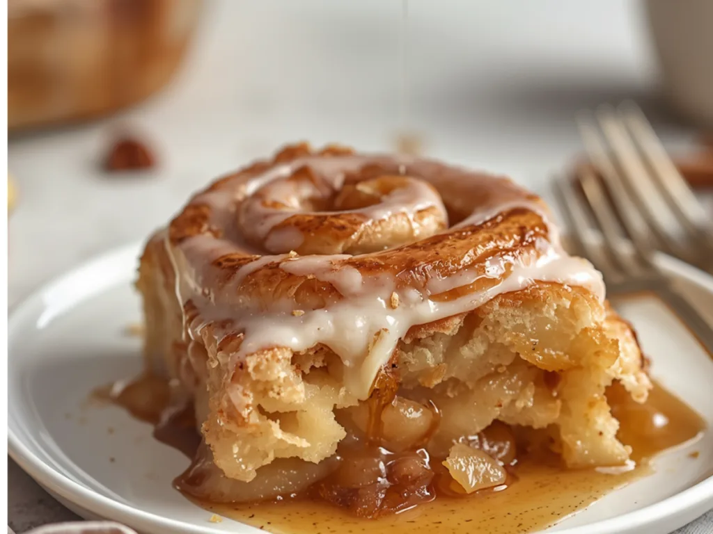 Cinnamon Roll Apple Pie Casserole