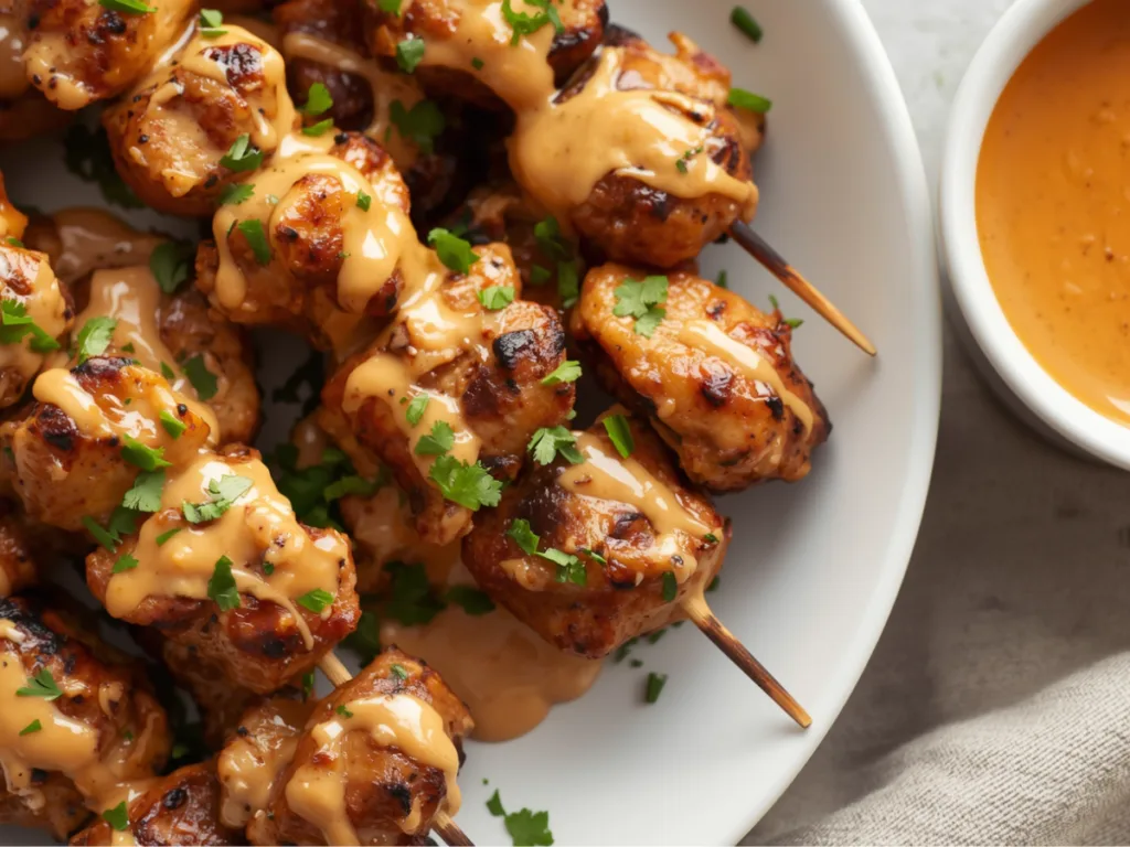 Golden brown Bang-Bang Chicken over jasmine rice