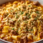 Ground Beef Noodle Casserole dish