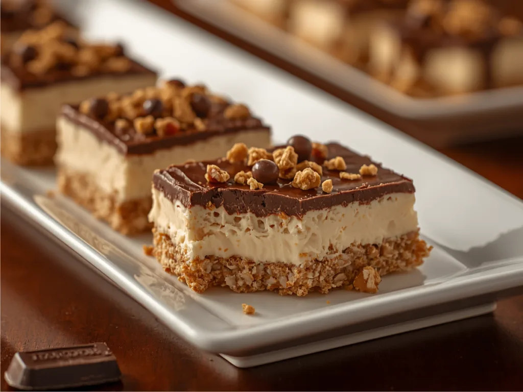 Creamy peanut butter cheesecake bars