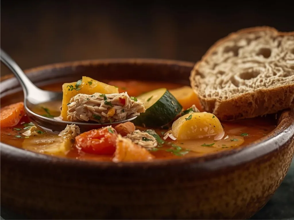 Traditional Rock Soup with beans.