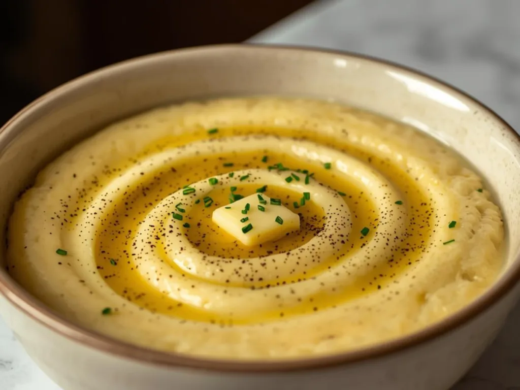 Homemade Ina Garten Creamy Parmesan Polenta.