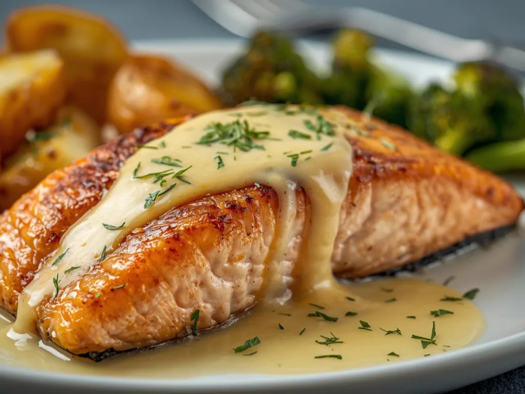 Lemon Butter Salmon:Salmon with Lemon Butter Sauce