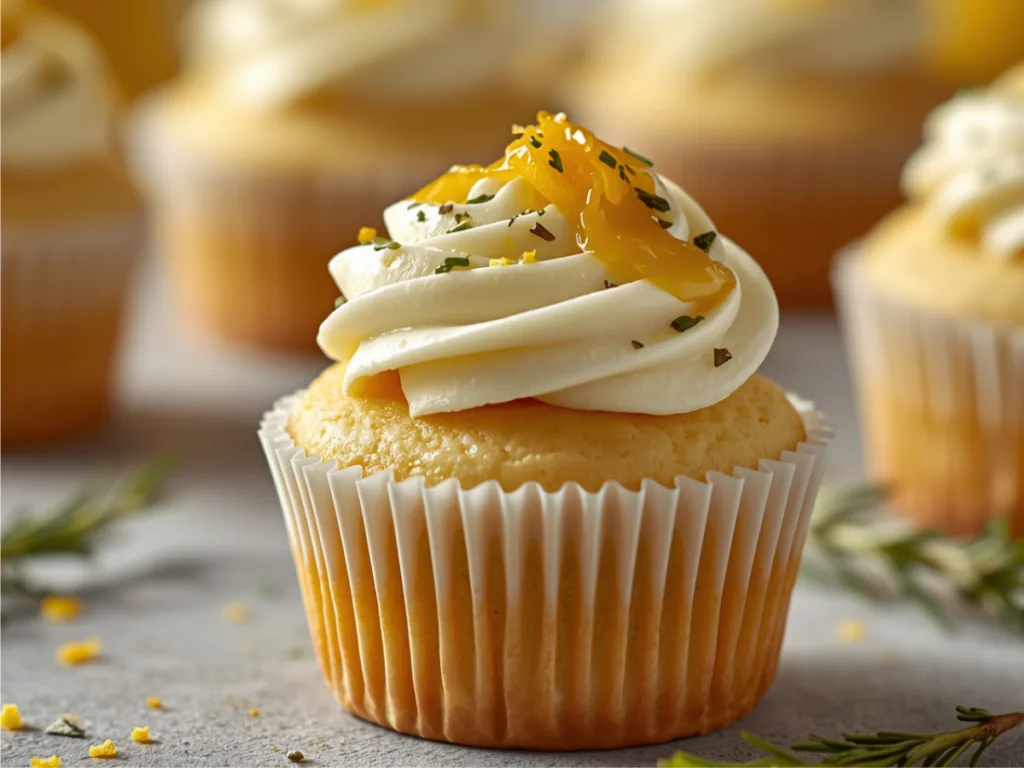 Gourmet herb cupcakes.