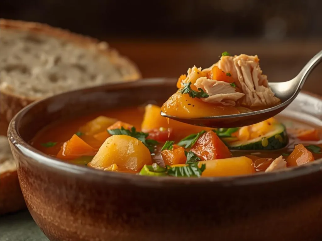 Vegetable Stone Soup with pasta