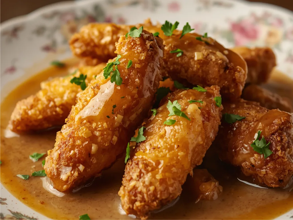Best fry chicken recipe results on a tray.