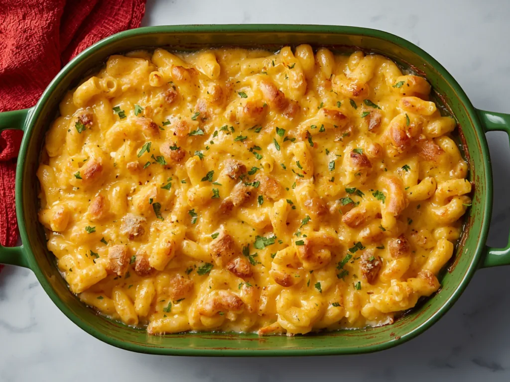 Baked Mac and Cheese with Cottage Cheese close-up