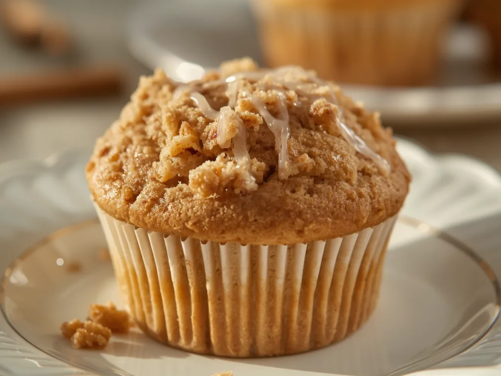 Coffee Cake Muffins with thick streusel.