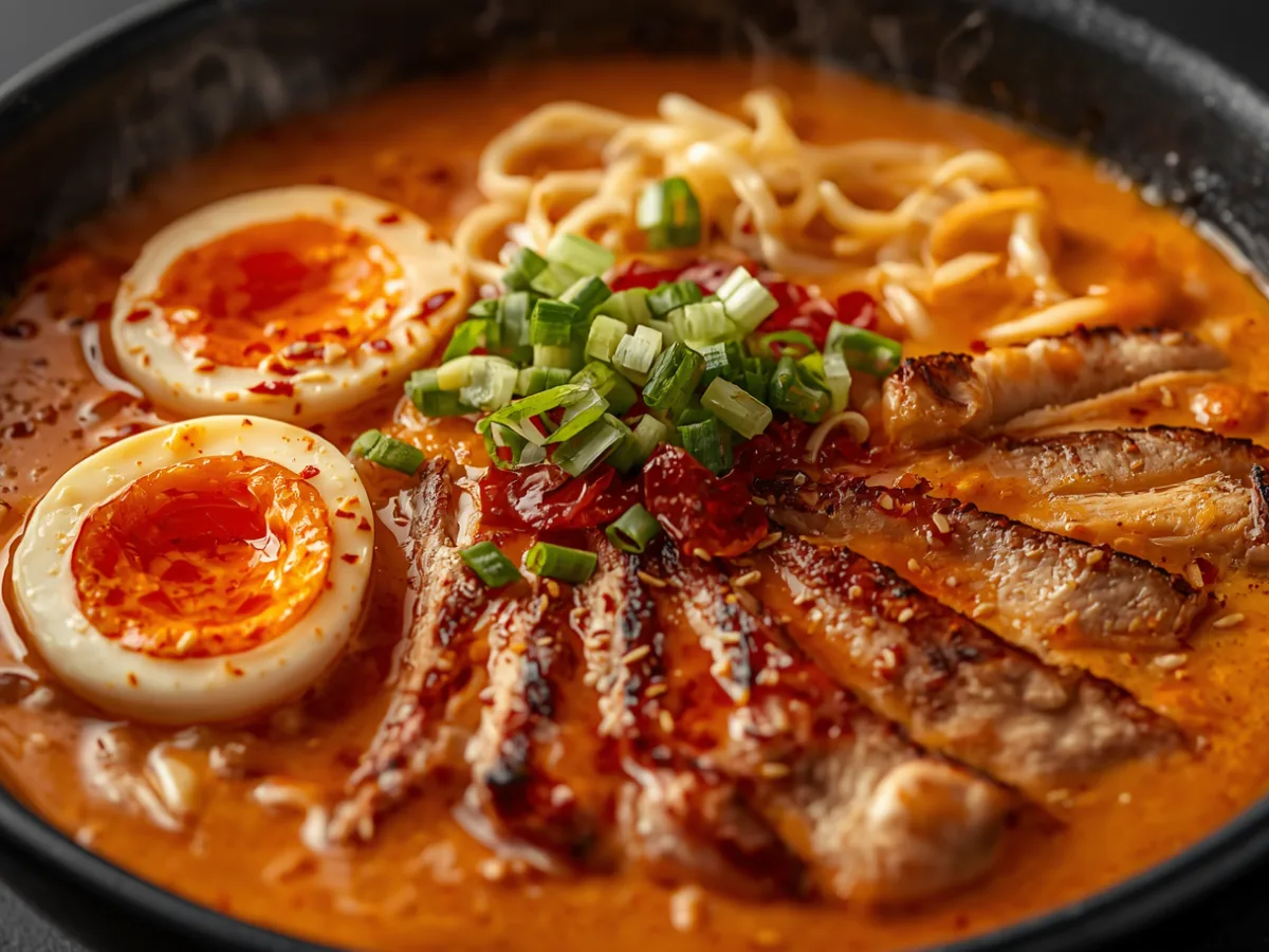 Gourmet Spicy Chicken Ramen Bowl